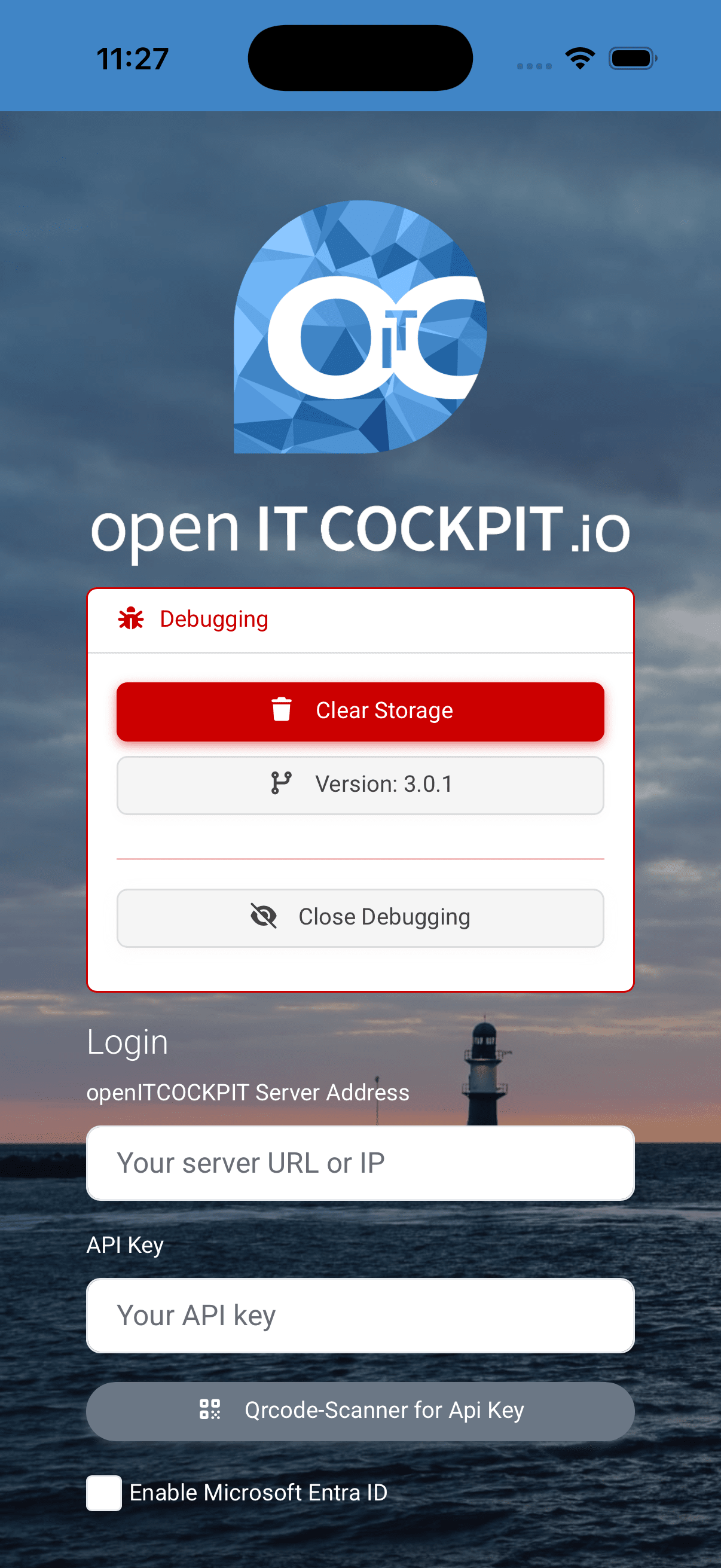 openITCOCKPIT App Debug menu