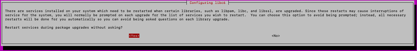 libc6 configure